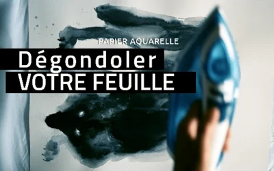 Feuille aquarelle qui gondole