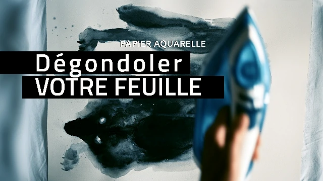 Feuille aquarelle qui gondole
